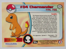 Load image into Gallery viewer, Charmander Pokemon #04 Topps 1999 TV Animation Edition NM
