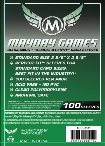 Mayday Games Ultra Snug Penny Sleeves (100 pack)